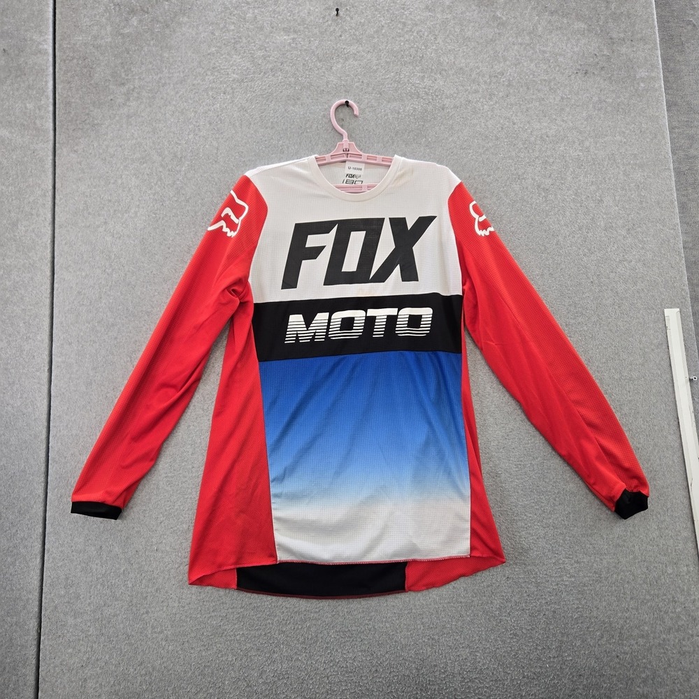 Fox Racing Women Jersey XL Red Colorblock 180 Fyce Motocross Long Sleeve